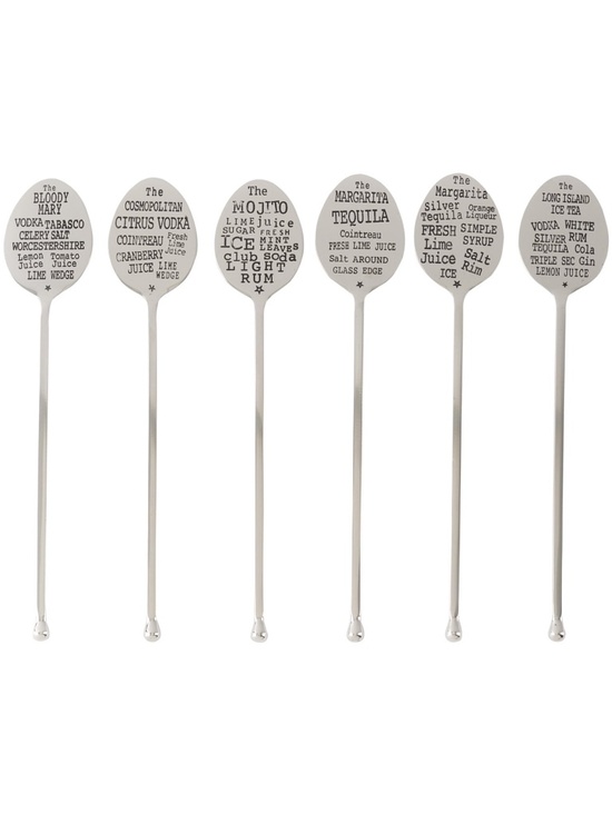 Shiraleah Other - NEW Shiraleah Stamped Cocktail Recipe Stirrer Set